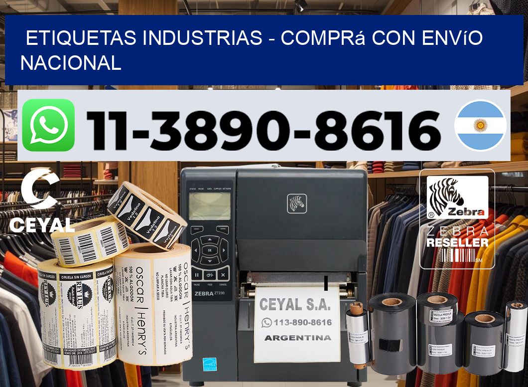 ETIQUETAS INDUSTRIAS - Comprá con envío nacional
