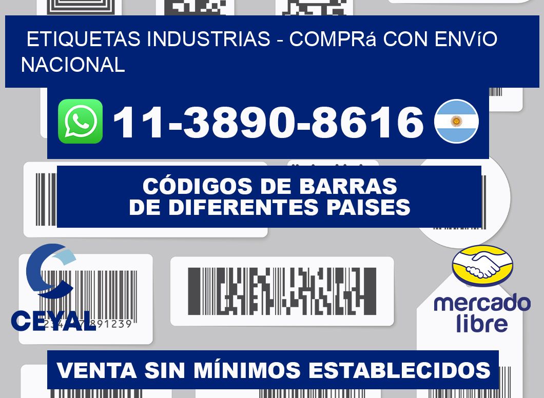 ETIQUETAS INDUSTRIAS - Comprá con envío nacional