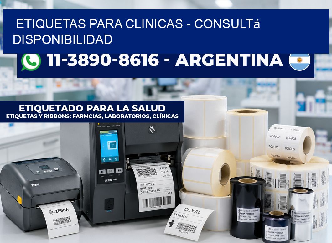 ETIQUETAS PARA CLINICAS - Consultá disponibilidad