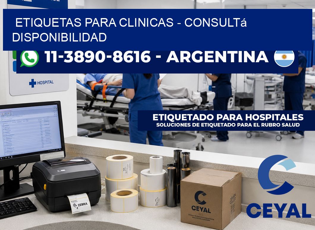 ETIQUETAS PARA CLINICAS - Consultá disponibilidad