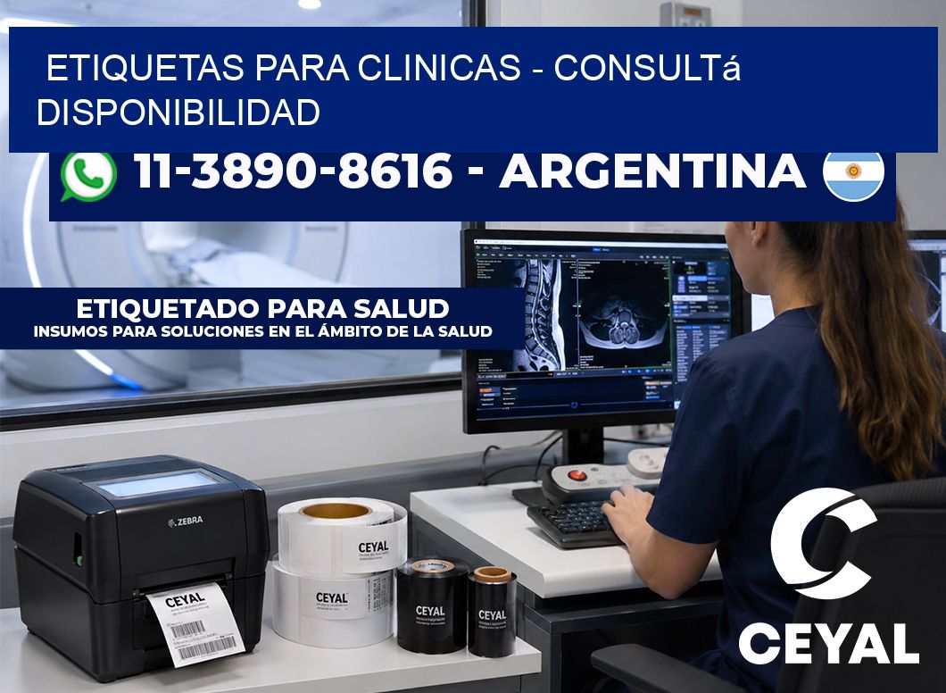 ETIQUETAS PARA CLINICAS - Consultá disponibilidad