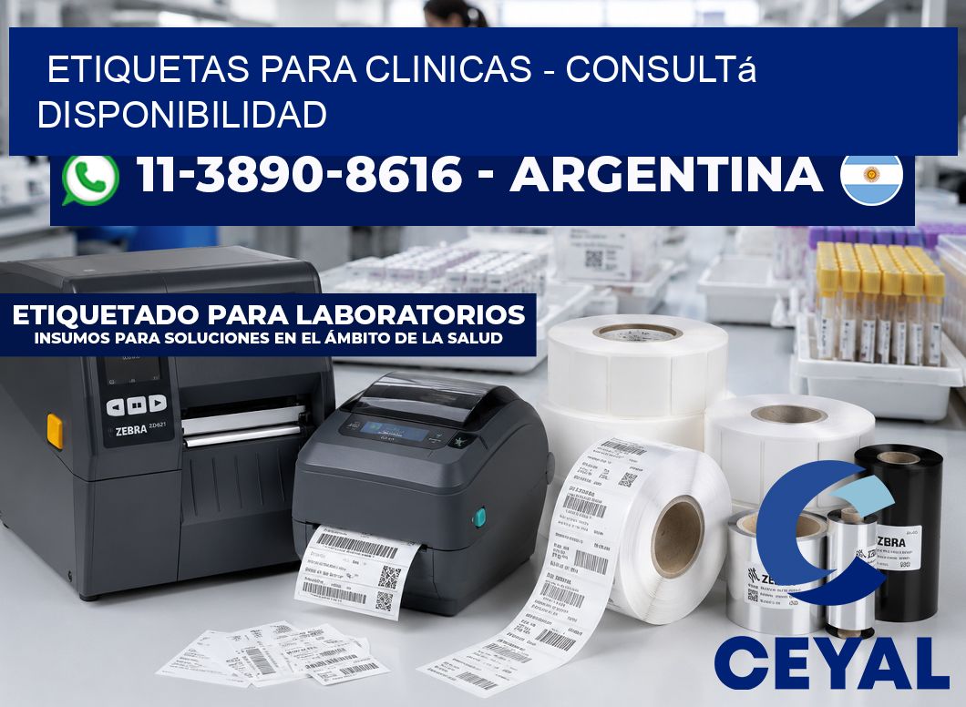 ETIQUETAS PARA CLINICAS - Consultá disponibilidad