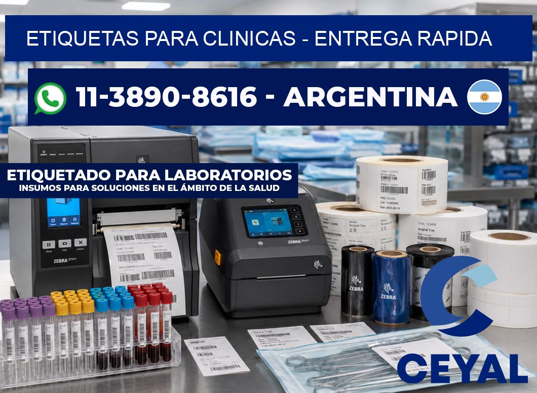 ETIQUETAS PARA CLINICAS - entrega rapida