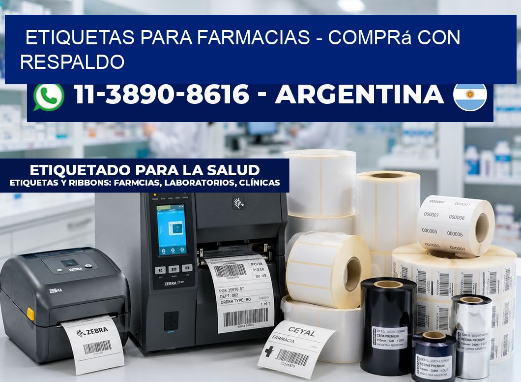 ETIQUETAS PARA FARMACIAS – Comprá con respaldo