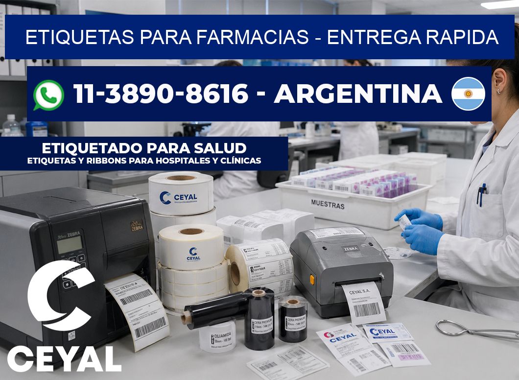 ETIQUETAS PARA FARMACIAS - entrega rapida