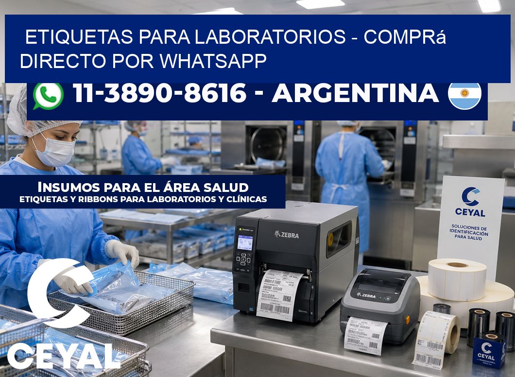 ETIQUETAS PARA LABORATORIOS - Comprá directo por WhatsApp