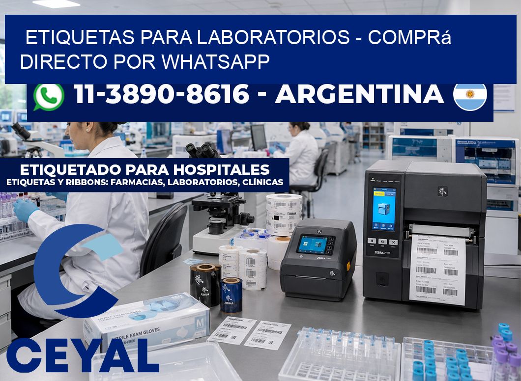 ETIQUETAS PARA LABORATORIOS - Comprá directo por WhatsApp
