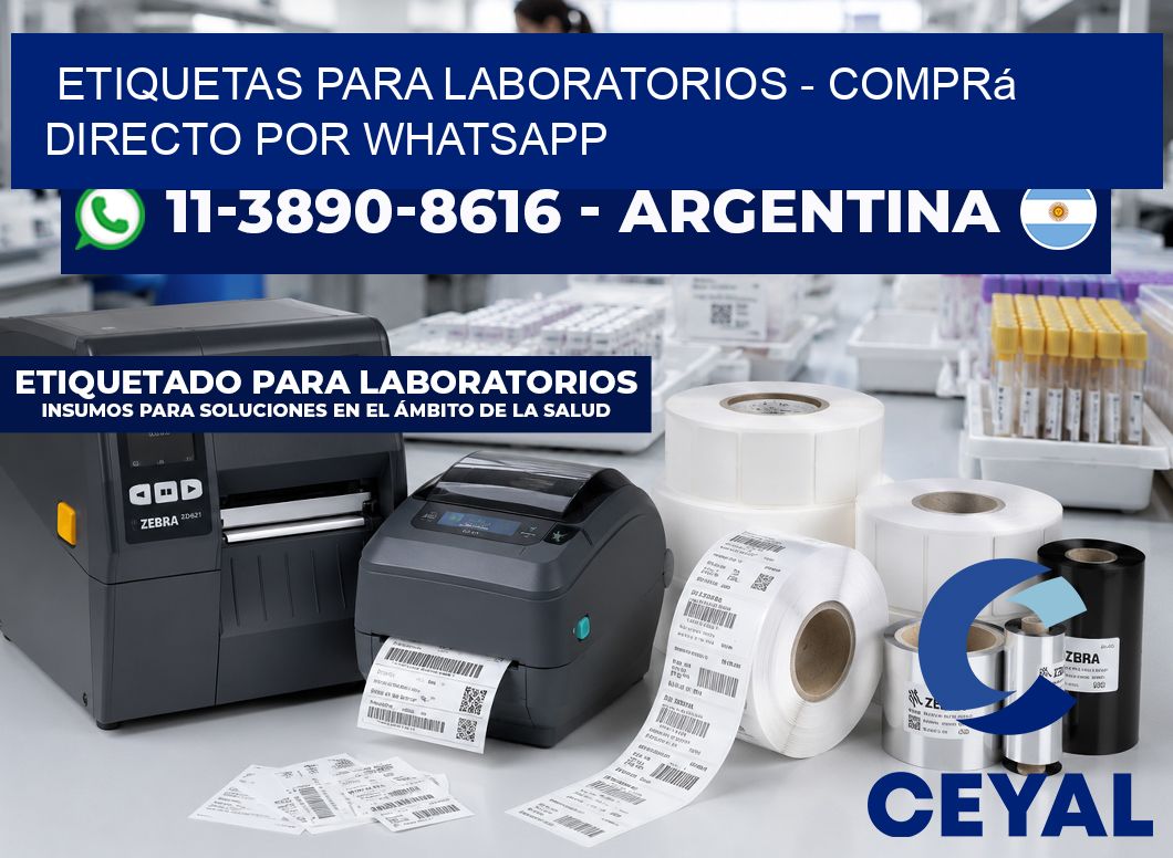 ETIQUETAS PARA LABORATORIOS - Comprá directo por WhatsApp