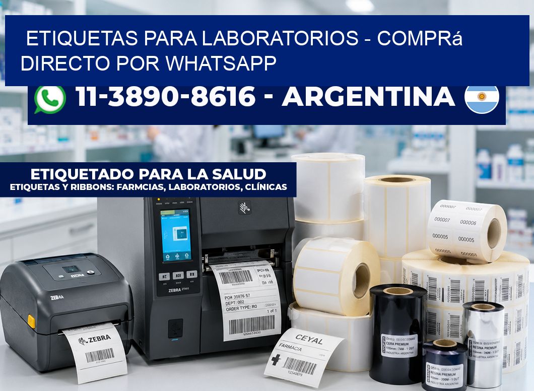 ETIQUETAS PARA LABORATORIOS – Comprá directo por WhatsApp