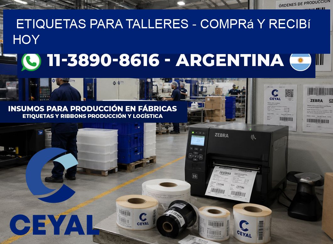 ETIQUETAS PARA TALLERES – Comprá y recibí hoy