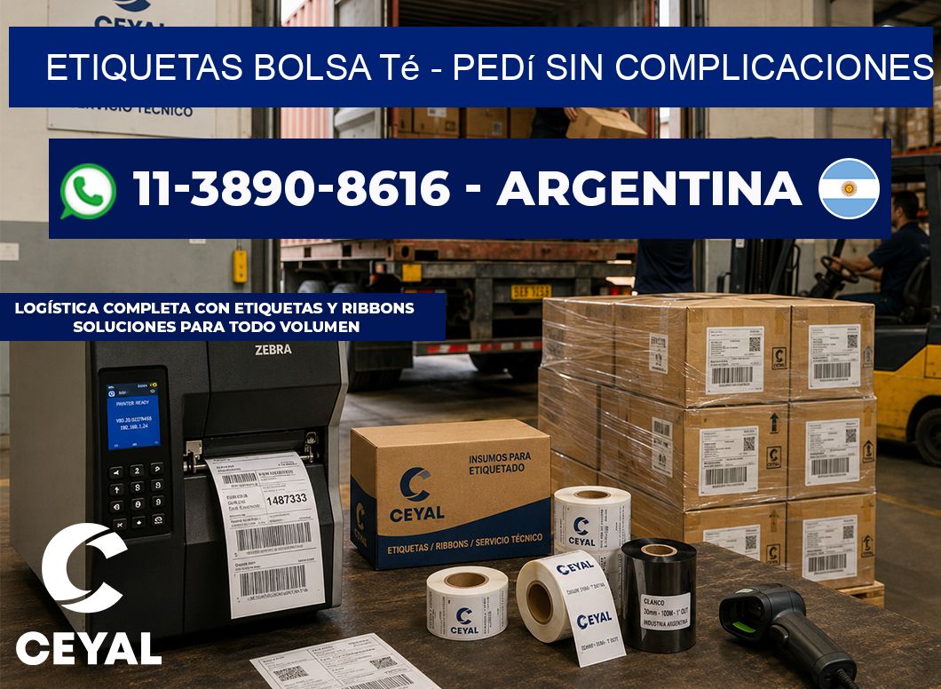 Etiquetas Bolsa té - Pedí sin complicaciones