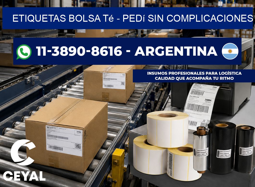 Etiquetas Bolsa té - Pedí sin complicaciones