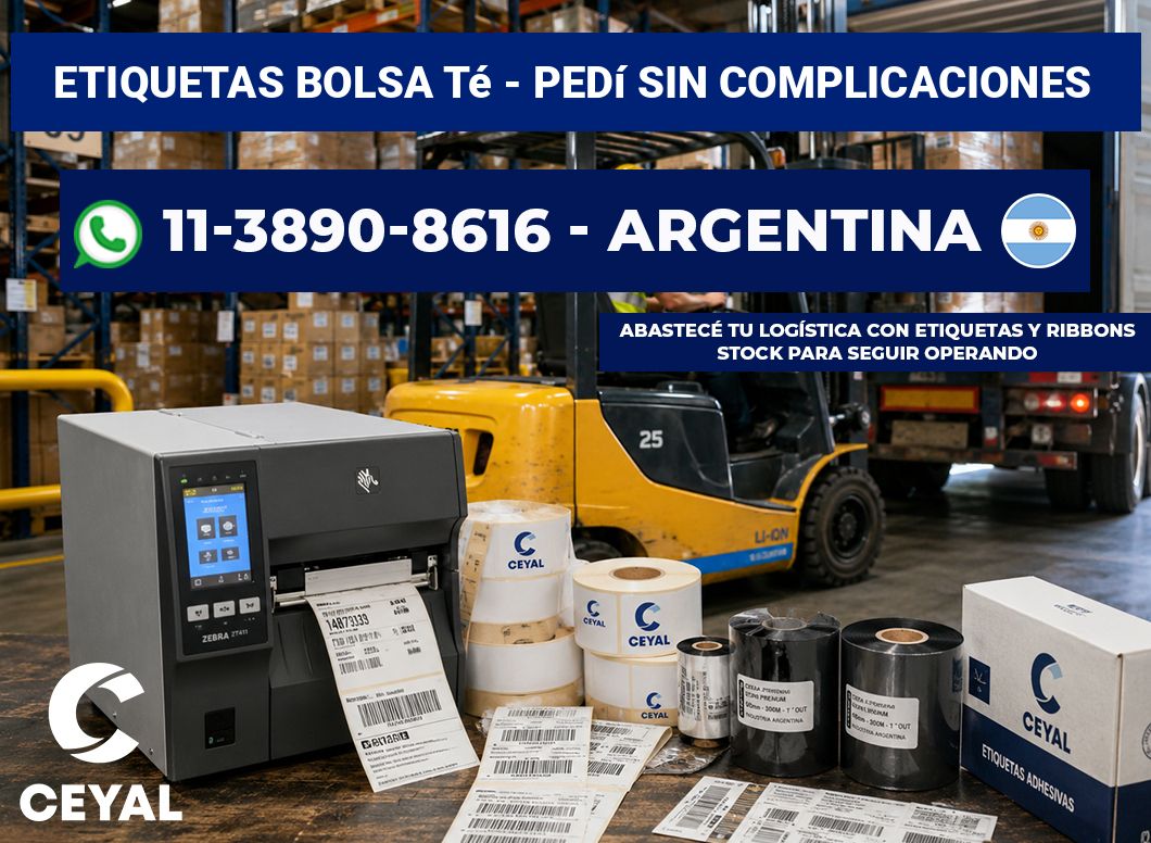 Etiquetas Bolsa té – Pedí sin complicaciones