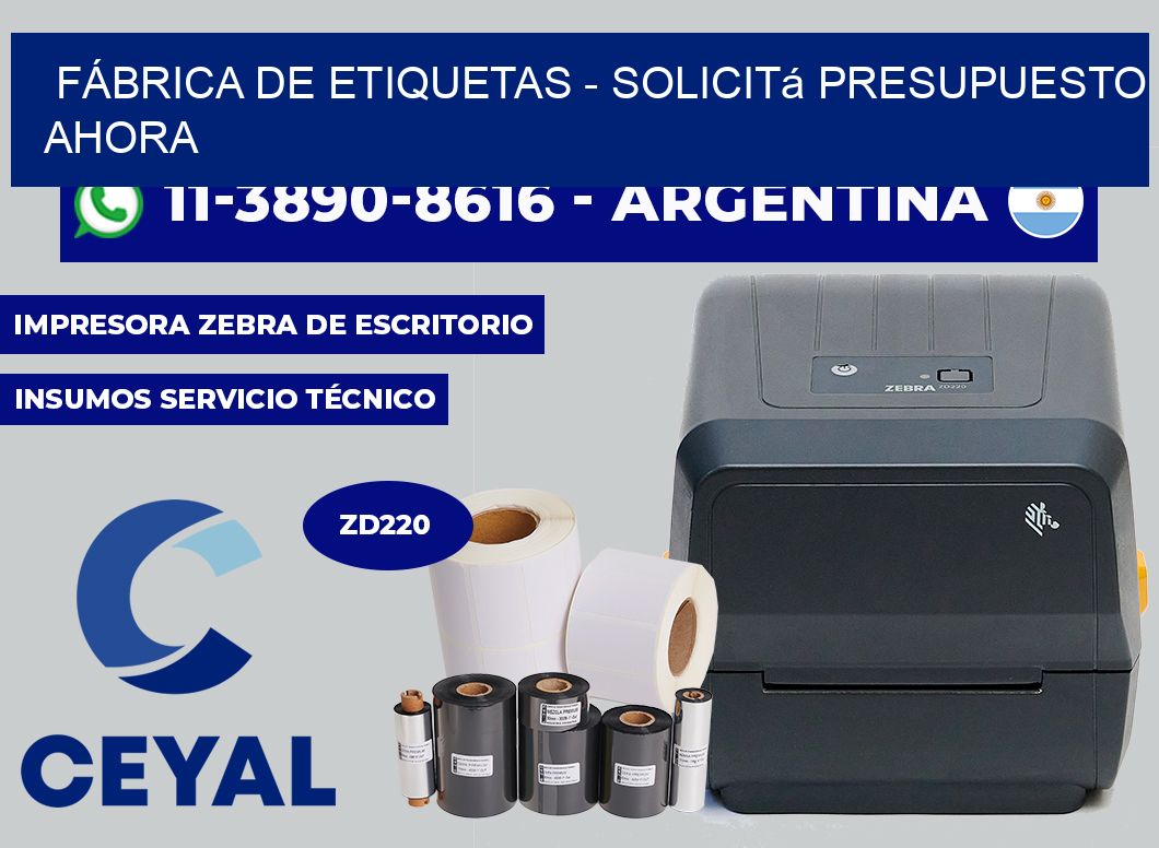 FÁBRICA DE ETIQUETAS - Solicitá presupuesto ahora