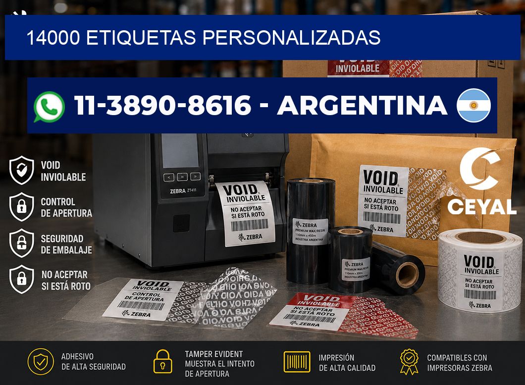 14000 ETIQUETAS PERSONALIZADAS