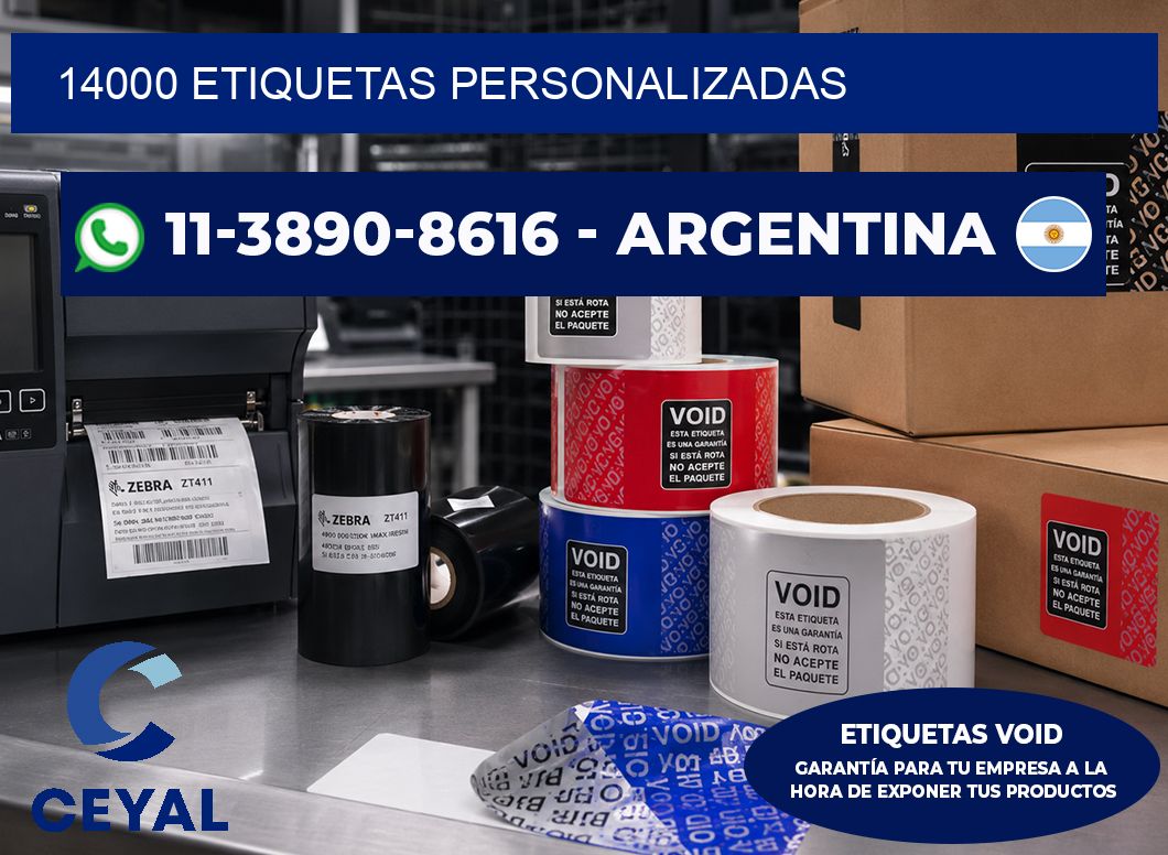 14000 ETIQUETAS PERSONALIZADAS