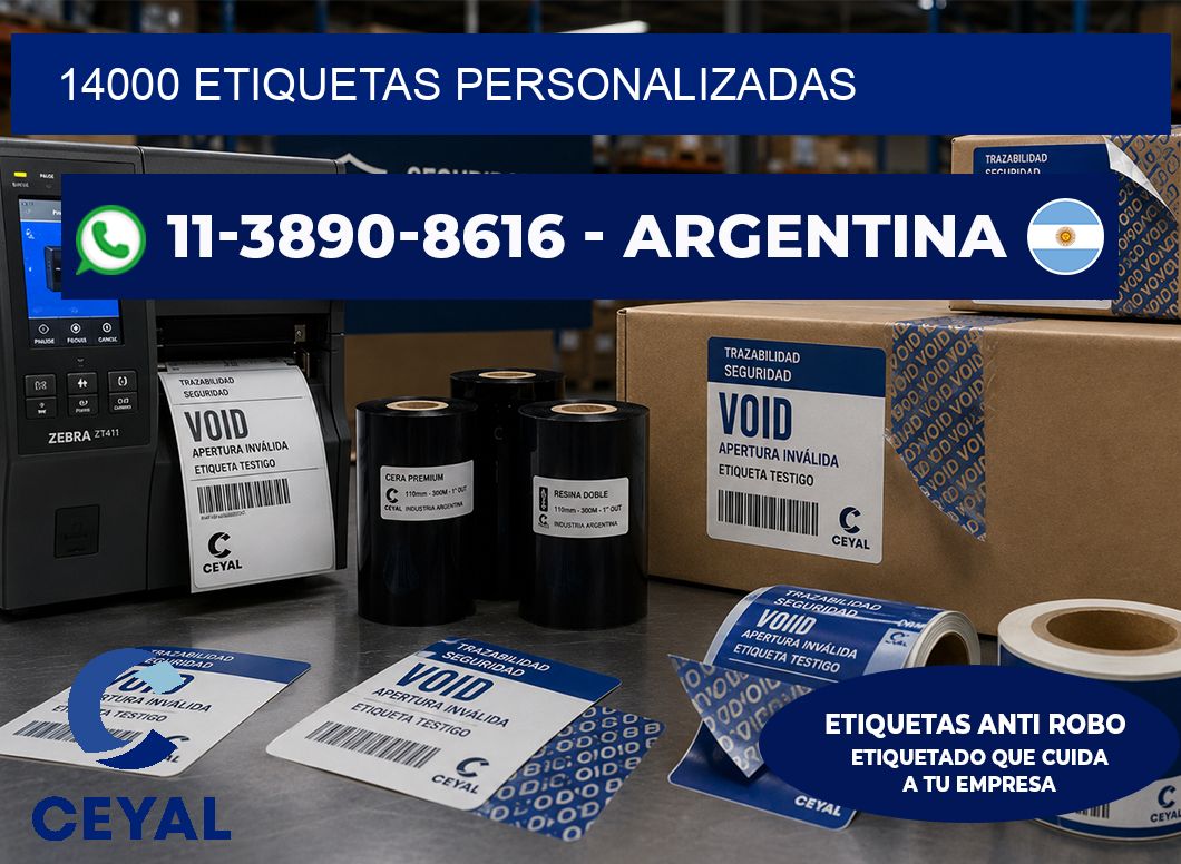 14000 ETIQUETAS PERSONALIZADAS