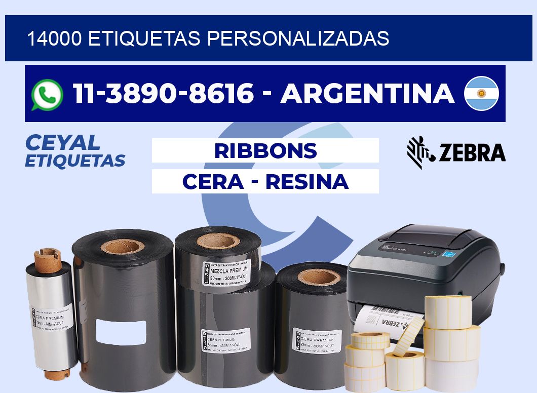 14000 ETIQUETAS PERSONALIZADAS