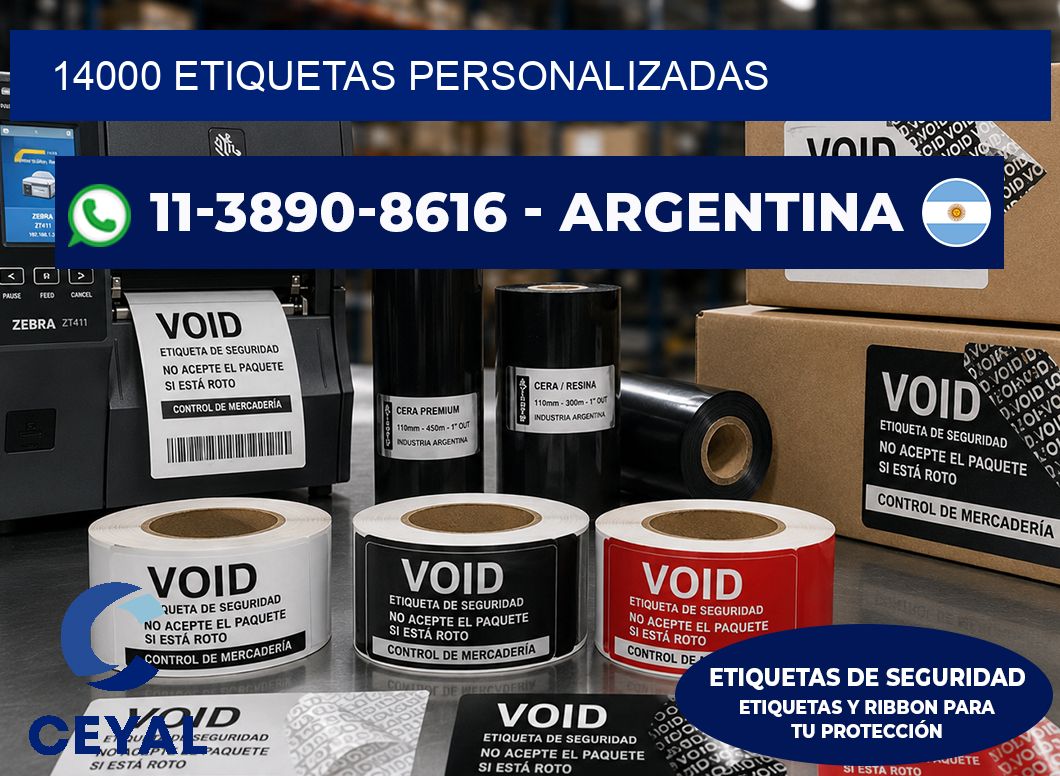 14000 ETIQUETAS PERSONALIZADAS