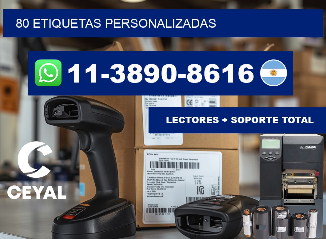 80 ETIQUETAS PERSONALIZADAS
