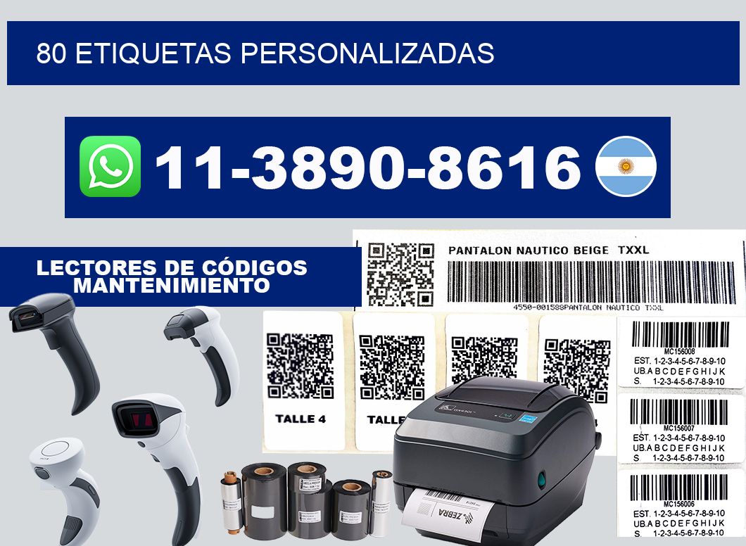 80 ETIQUETAS PERSONALIZADAS