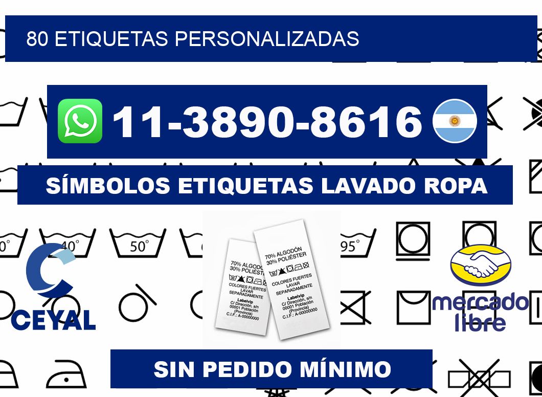 80 ETIQUETAS PERSONALIZADAS