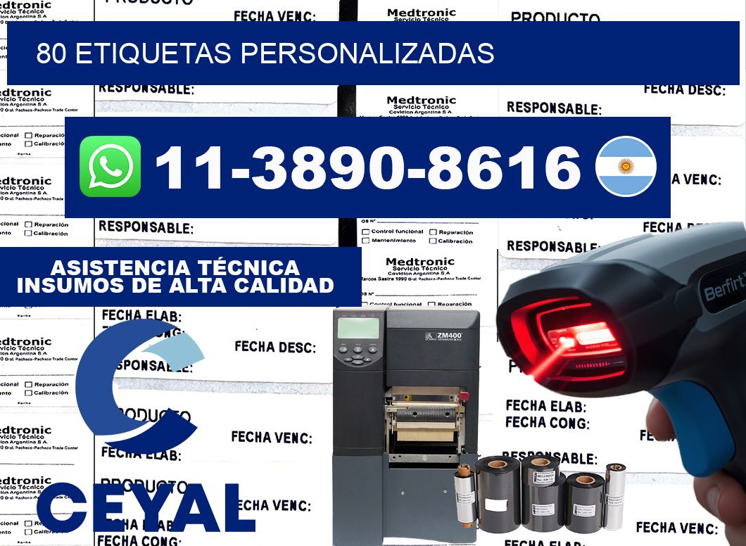 80 ETIQUETAS PERSONALIZADAS