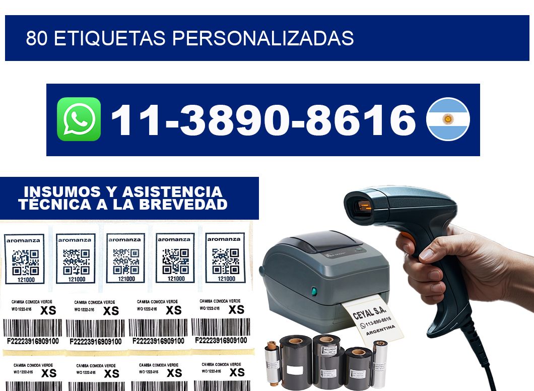 80 ETIQUETAS PERSONALIZADAS