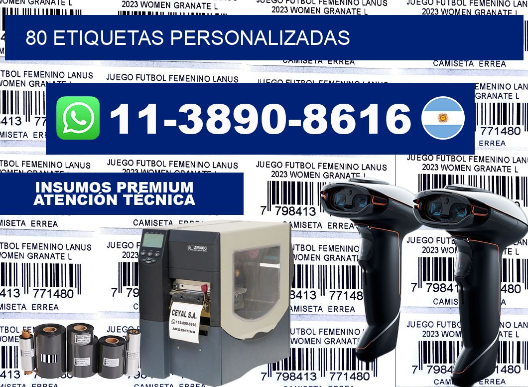 80 ETIQUETAS PERSONALIZADAS