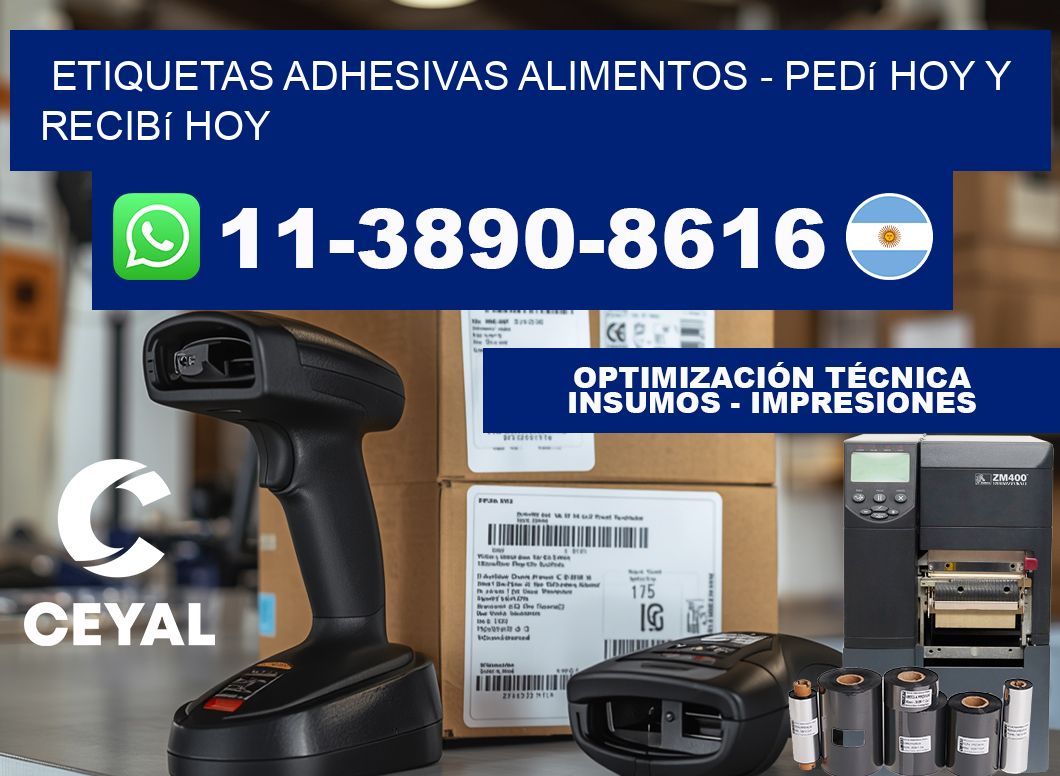 ETIQUETAS ADHESIVAS ALIMENTOS - Pedí hoy y recibí hoy