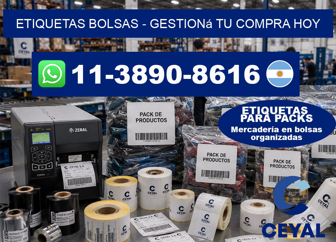 ETIQUETAS BOLSAS - Gestioná tu compra hoy