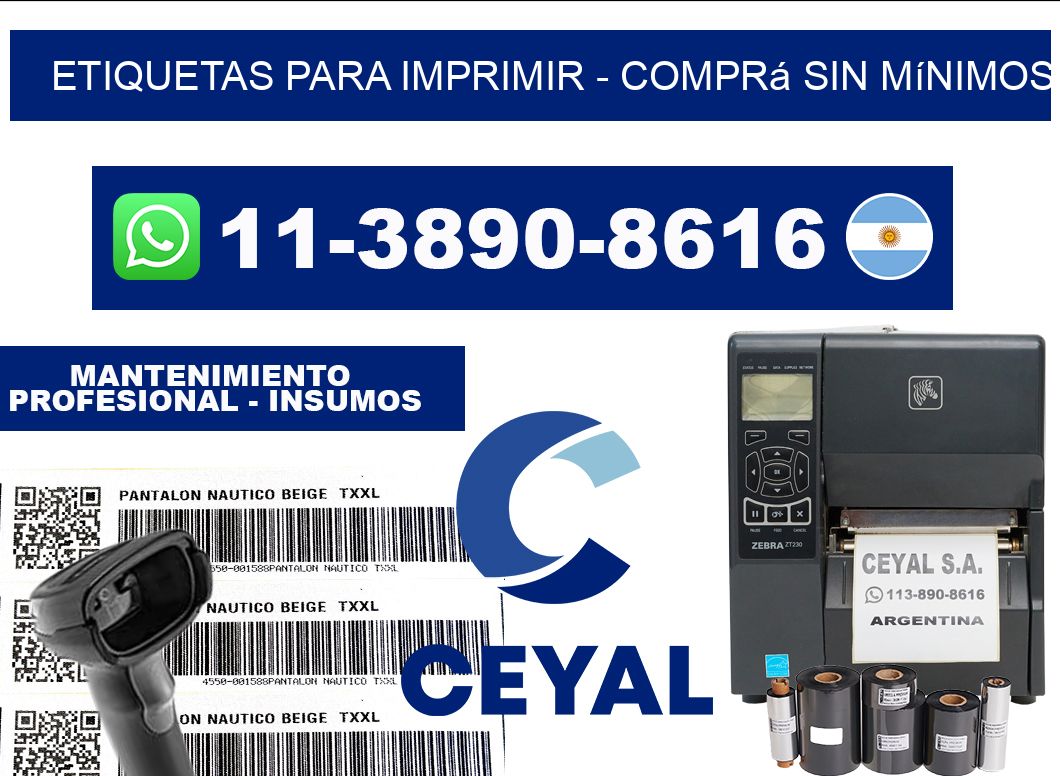 ETIQUETAS PARA IMPRIMIR - Comprá sin mínimos