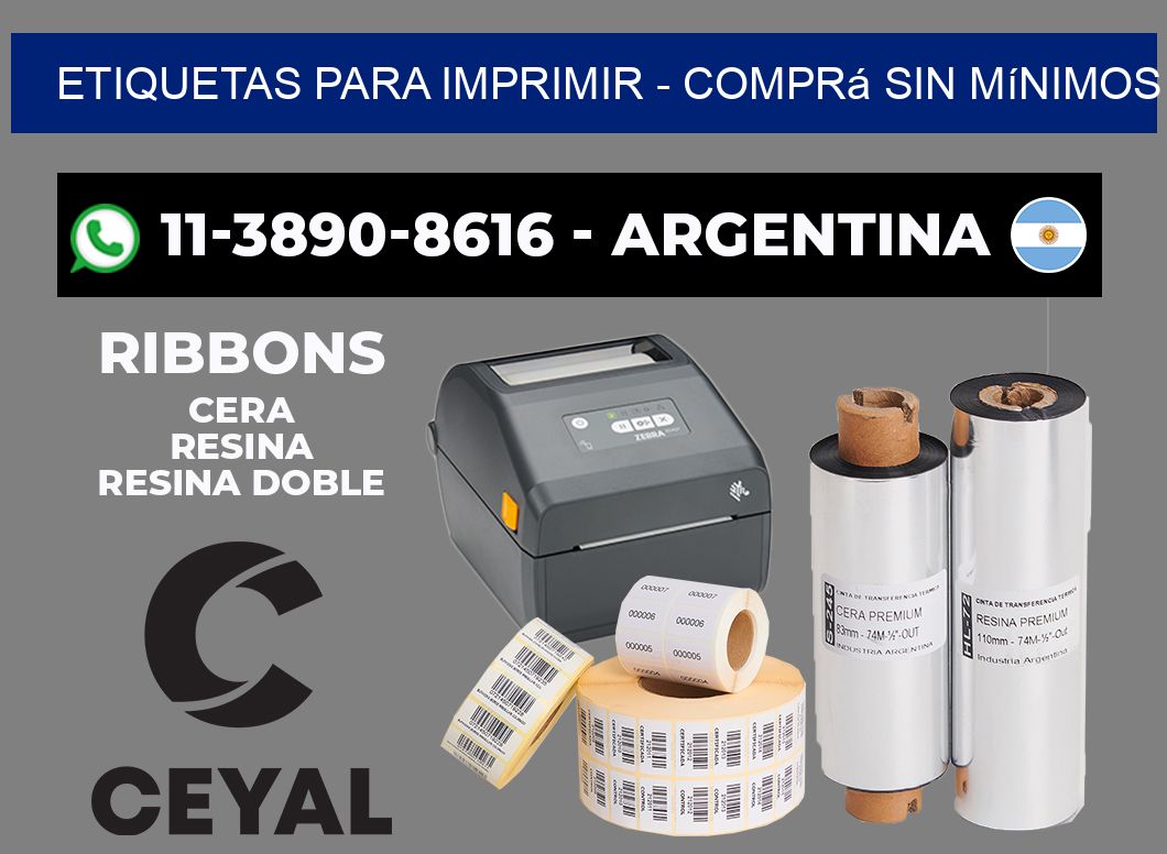 ETIQUETAS PARA IMPRIMIR - Comprá sin mínimos