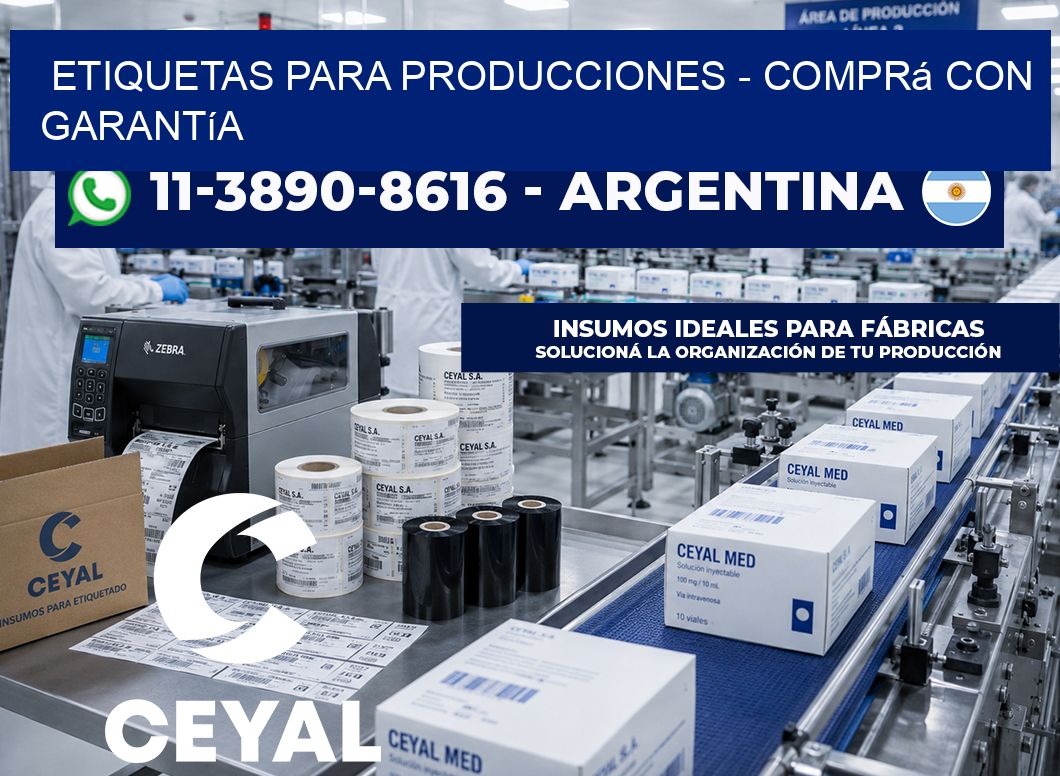 ETIQUETAS PARA PRODUCCIONES - Comprá con garantía