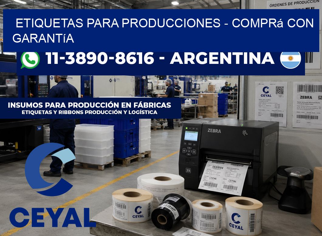 ETIQUETAS PARA PRODUCCIONES – Comprá con garantía