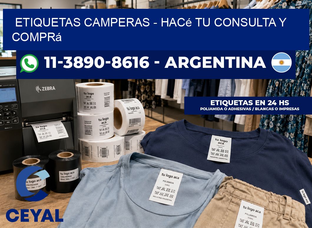 Etiquetas Camperas - Hacé tu consulta y comprá