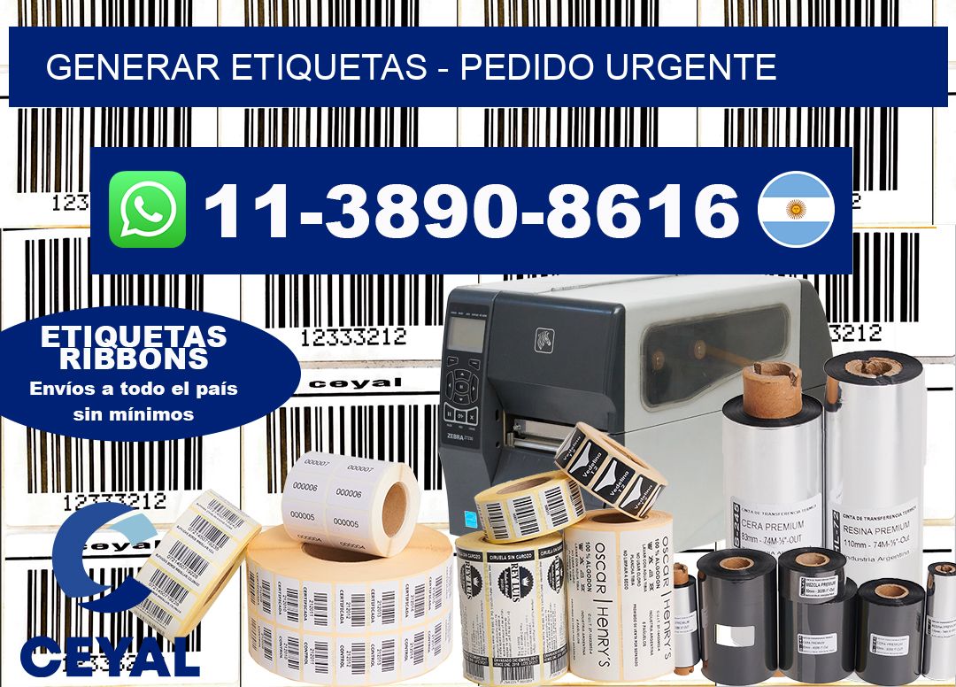 GENERAR ETIQUETAS - Pedido urgente