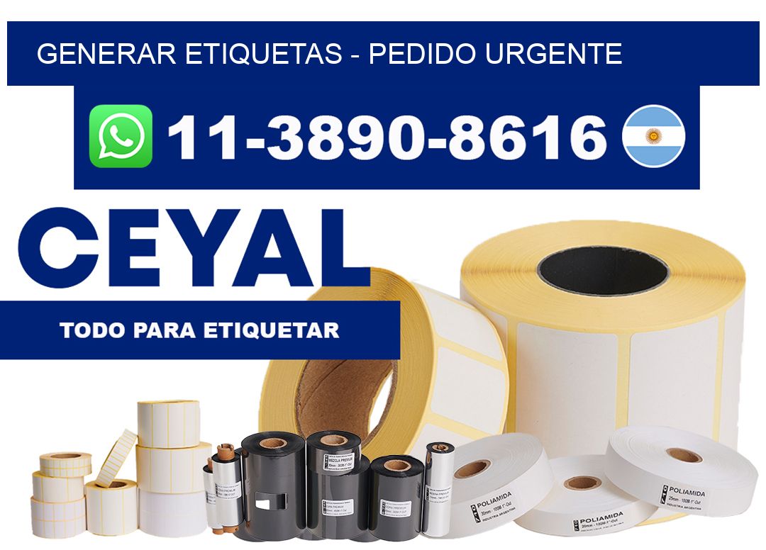 GENERAR ETIQUETAS - Pedido urgente