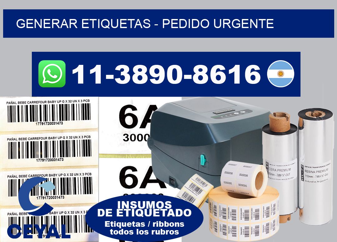 GENERAR ETIQUETAS – Pedido urgente