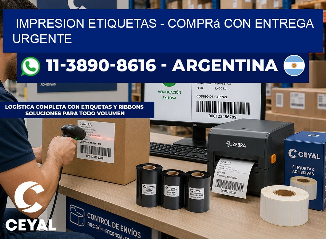 IMPRESION ETIQUETAS - Comprá con entrega urgente