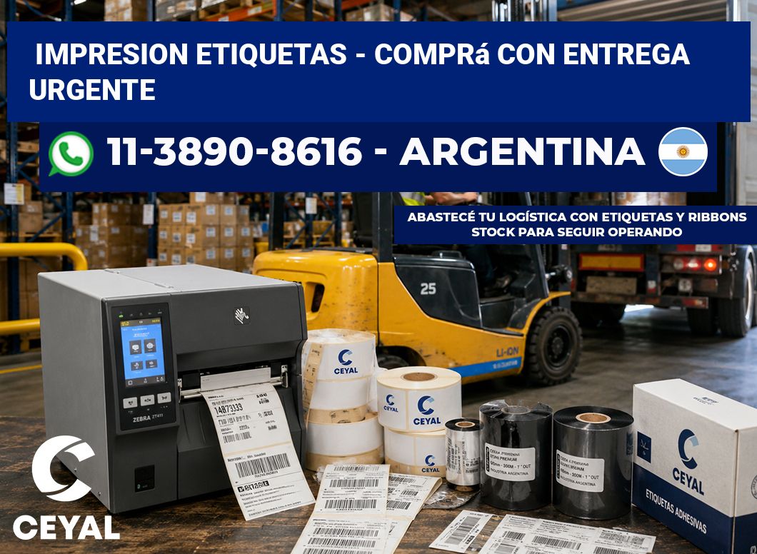 IMPRESION ETIQUETAS – Comprá con entrega urgente