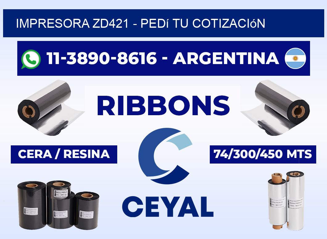 IMPRESORA ZD421 - Pedí tu cotización