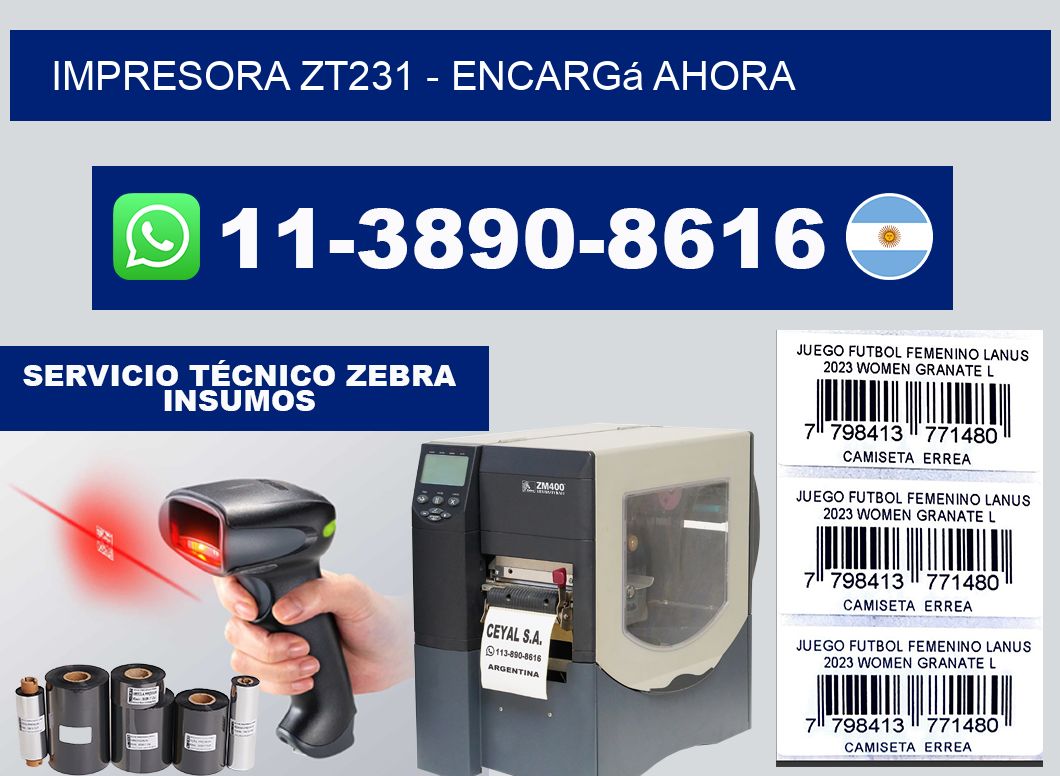 IMPRESORA ZT231 - Encargá ahora