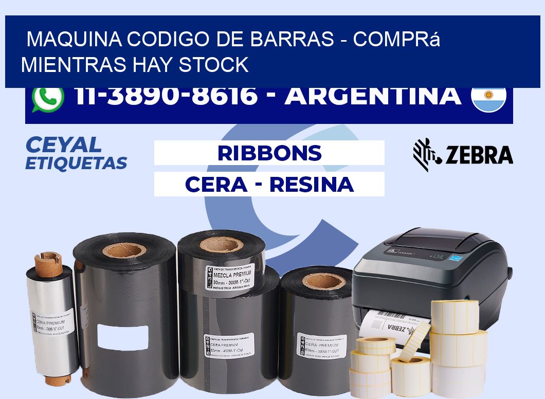 MAQUINA CODIGO DE BARRAS - Comprá mientras hay stock