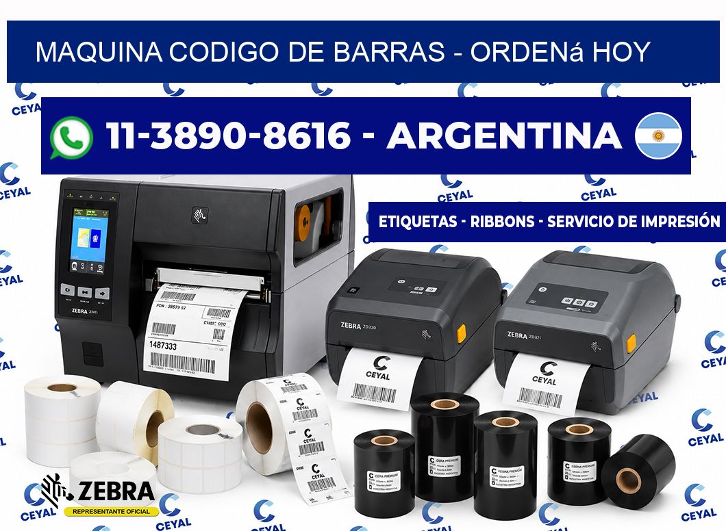 MAQUINA CODIGO DE BARRAS - Ordená hoy