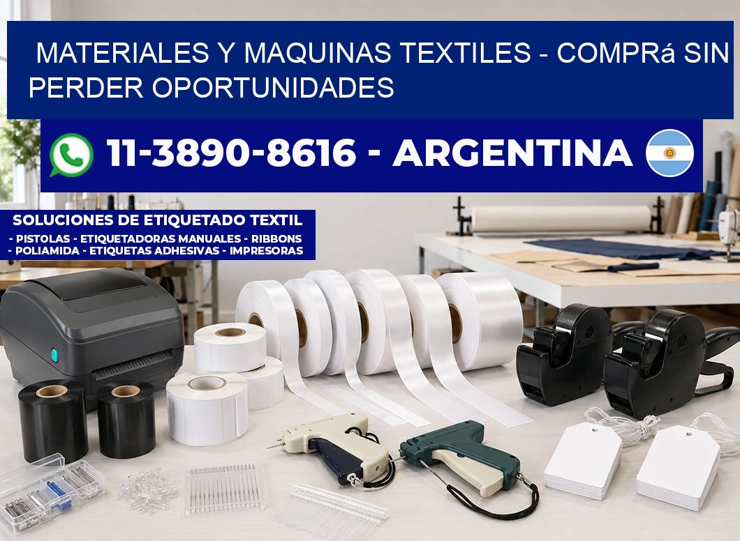 MATERIALES Y MAQUINAS TEXTILES - Comprá sin perder oportunidades