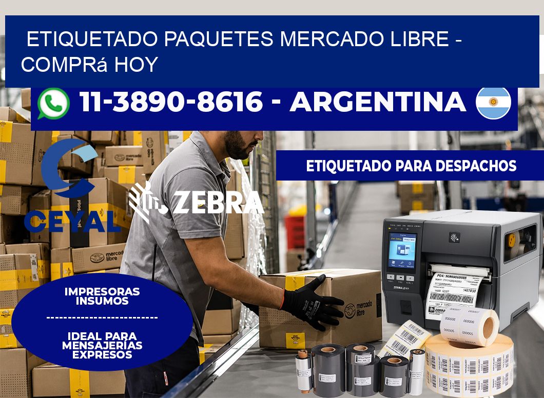 etiquetado paquetes mercado libre - Comprá hoy