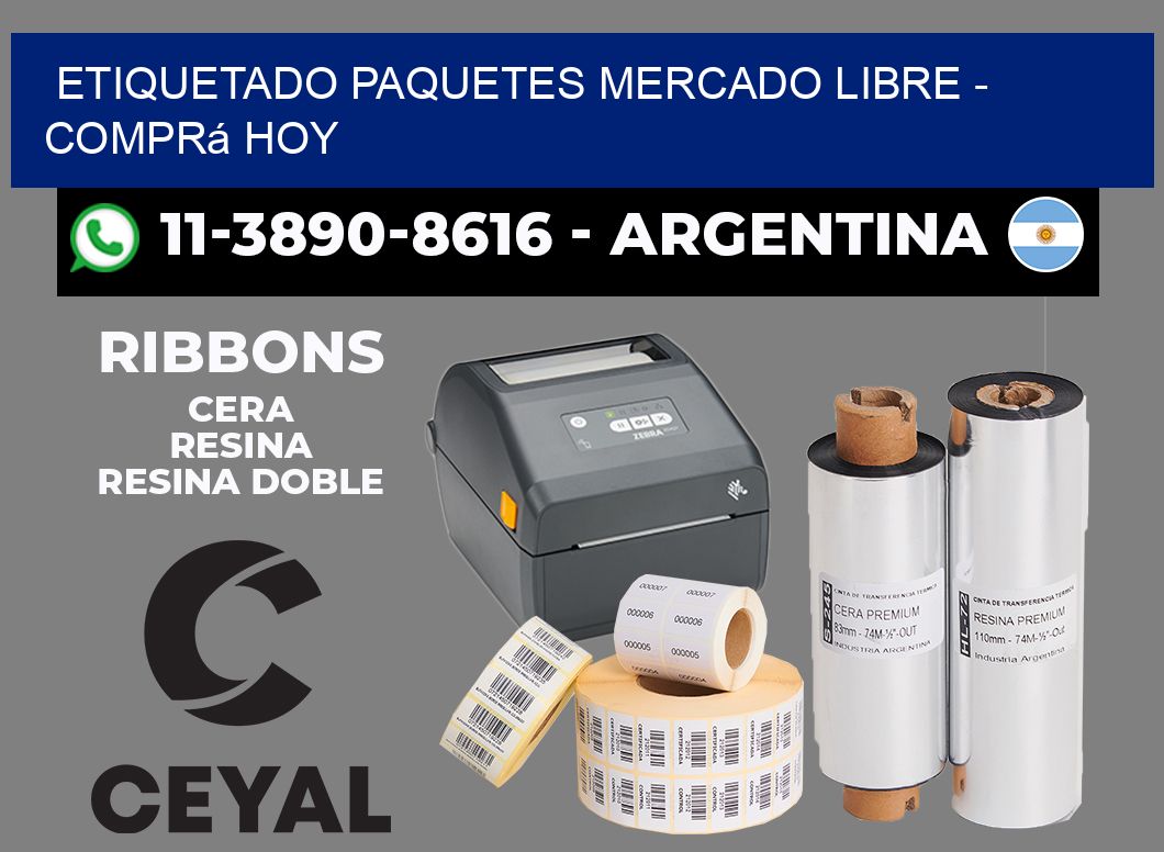 etiquetado paquetes mercado libre - Comprá hoy