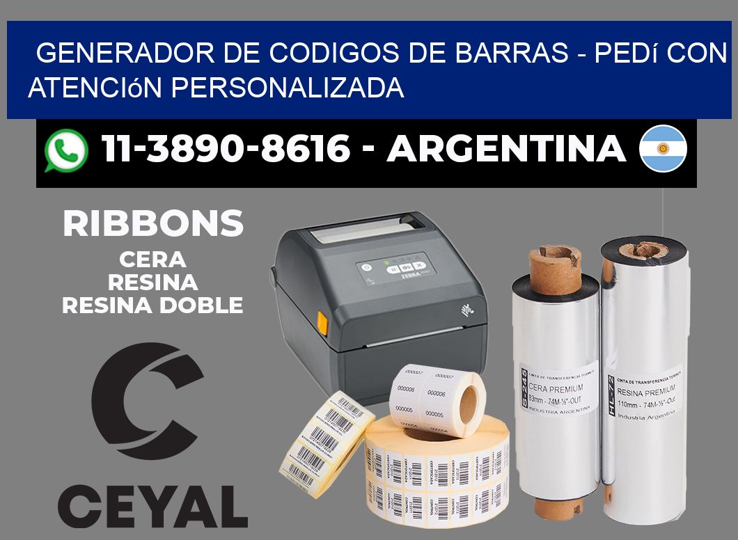 generador de codigos de barras - Pedí con atención personalizada