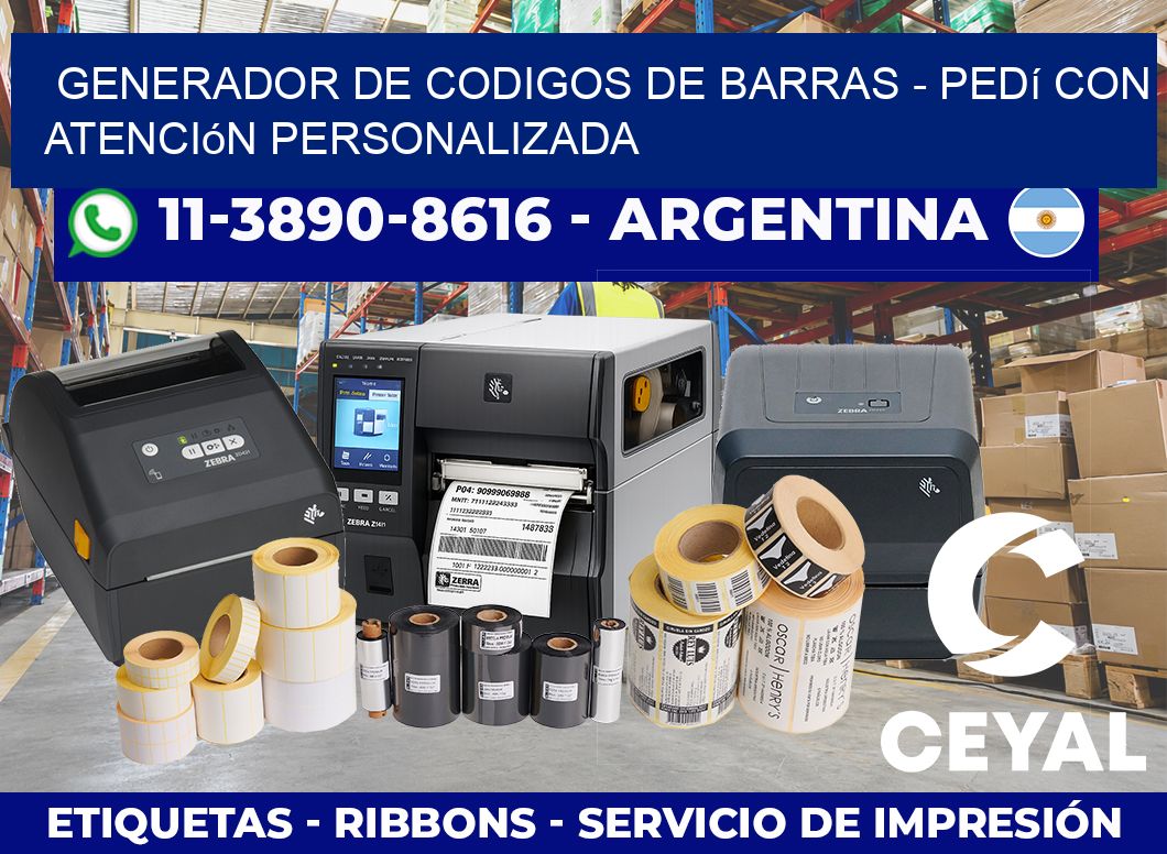 generador de codigos de barras – Pedí con atención personalizada